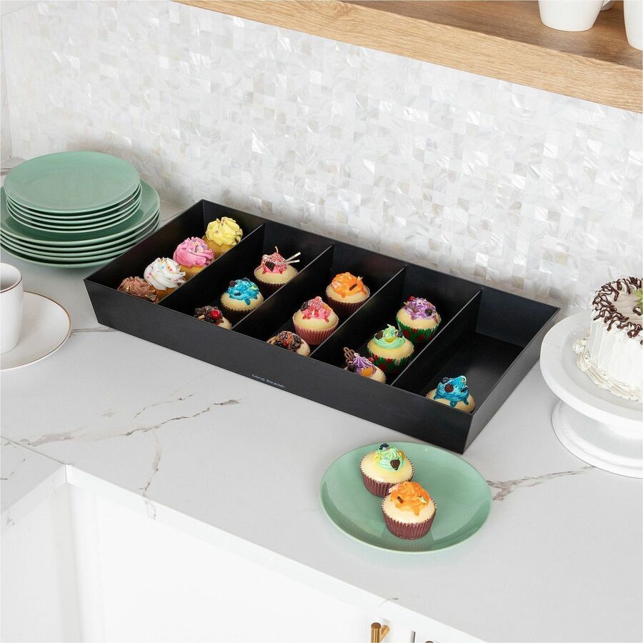 Image of Mind Reader SNACKORGTCT 5-Compartment Snack Organizer, 5 Compartment(s), Lightweight, Black, 5 / Carton