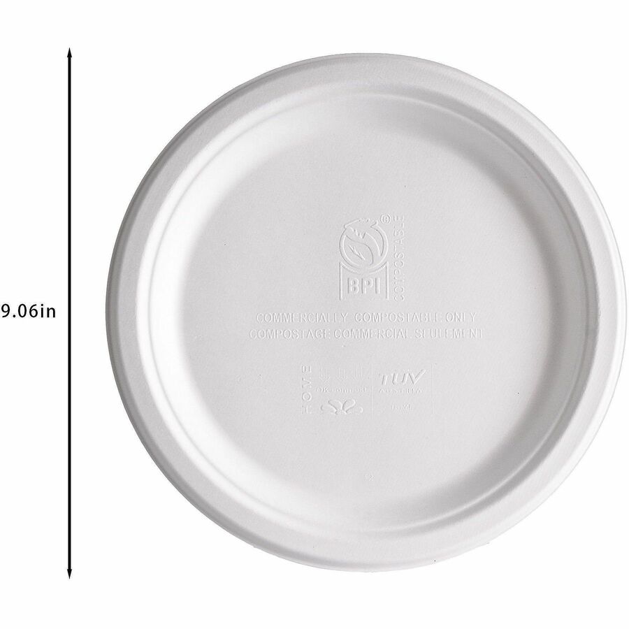 Image of Genuine Joe 02043 BPI Certified Compostable Paper Plate
