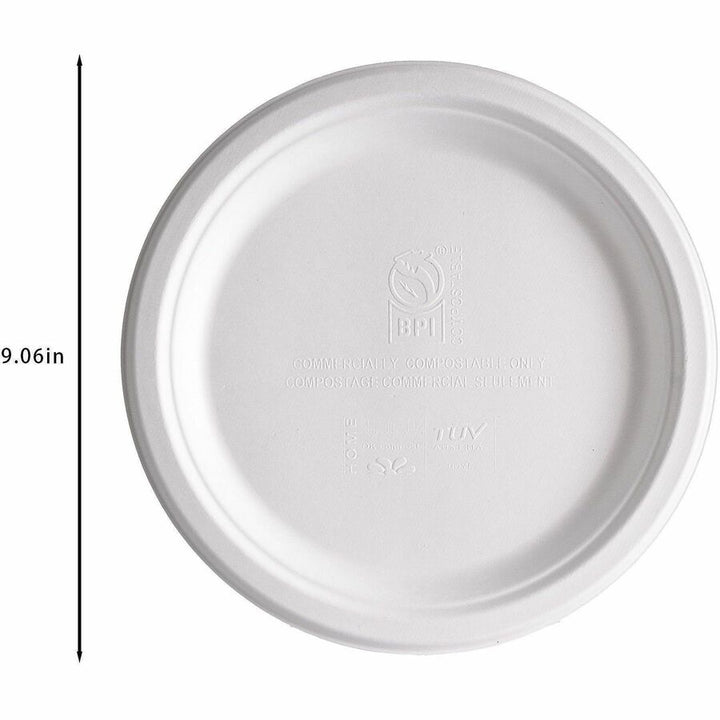 Image of Genuine Joe 02043 BPI Certified Compostable Paper Plate