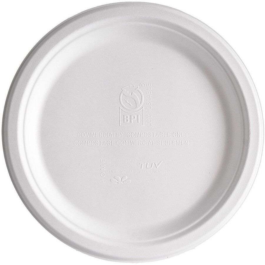 Image of Genuine Joe 02043 BPI Certified Compostable Paper Plate