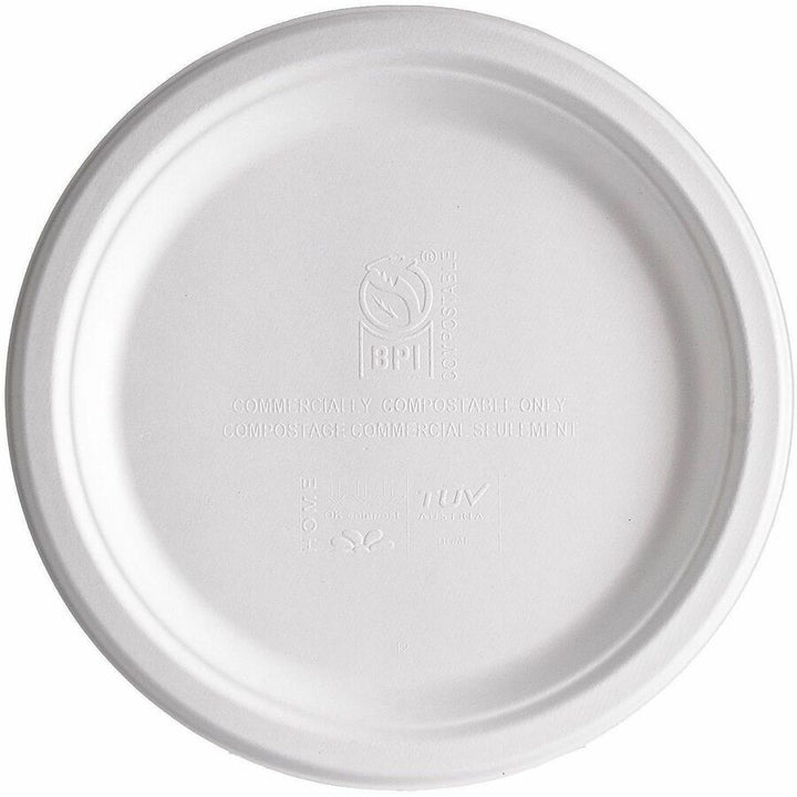 Image of Genuine Joe 02043 BPI Certified Compostable Paper Plate