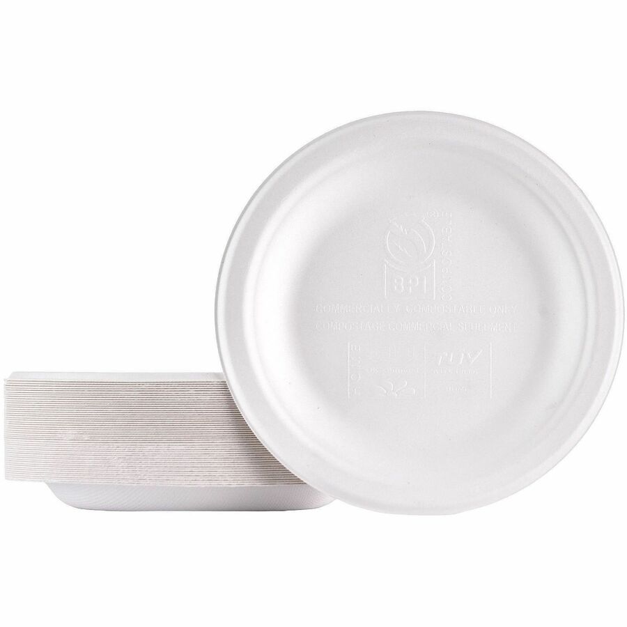 Image of Genuine Joe 02042 BPI Certified Compostable Paper Plate