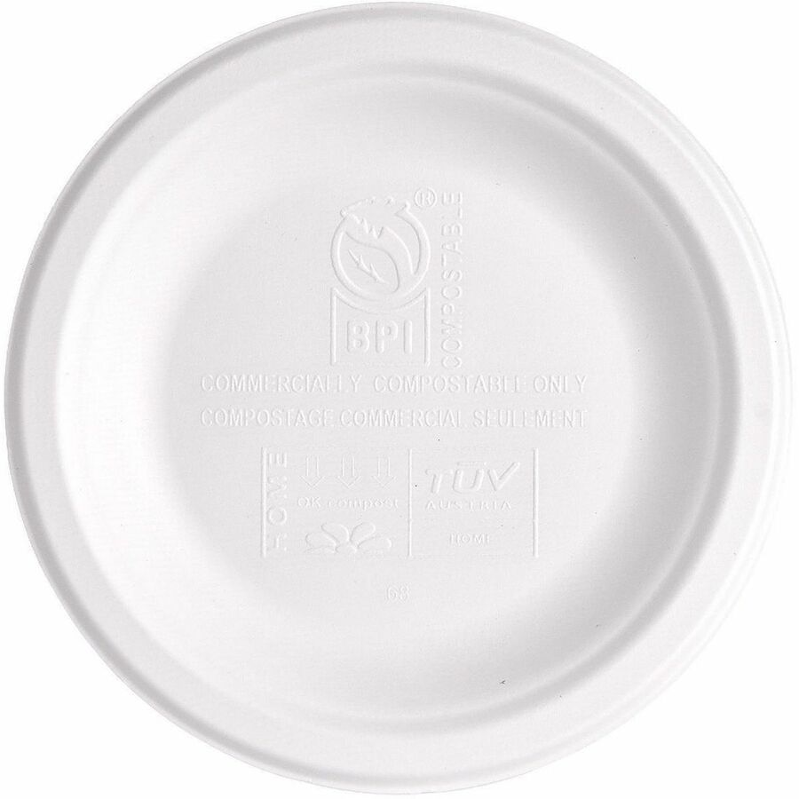 Image of Genuine Joe 02042 BPI Certified Compostable Paper Plate