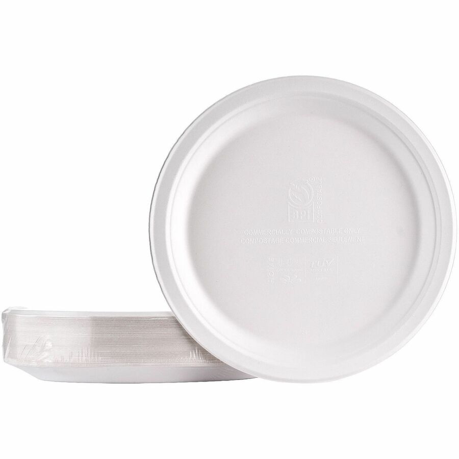 Image of Genuine Joe 02044 BPI Certified Compostable Paper Plate