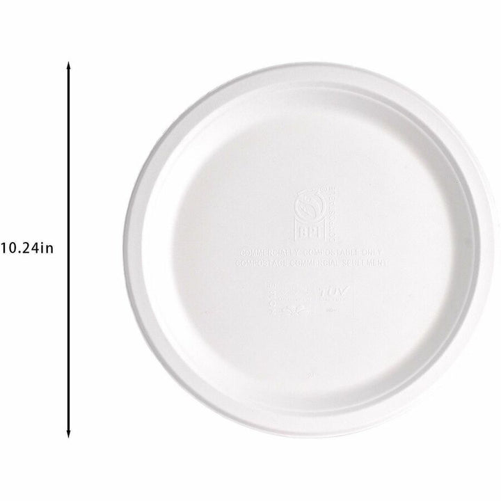 Image of Genuine Joe 02044 BPI Certified Compostable Paper Plate