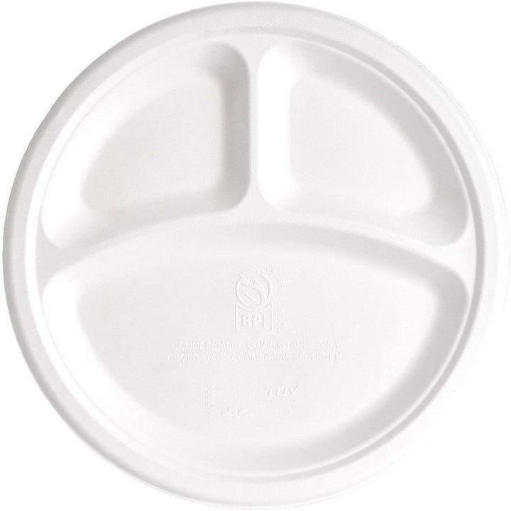 Image of Genuine Joe 02045 BPI Certified Compostable Paper Plate