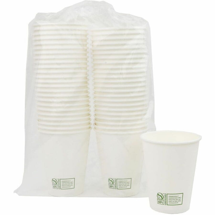 Image of Genuine Joe 02048 BPI Certified Compostable Paper Cups