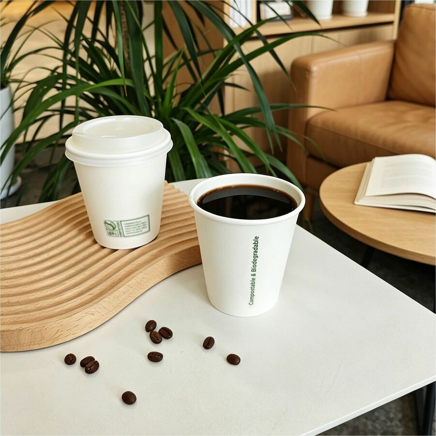 Image of Genuine Joe 02047 BPI Certified Compostable Paper Cups