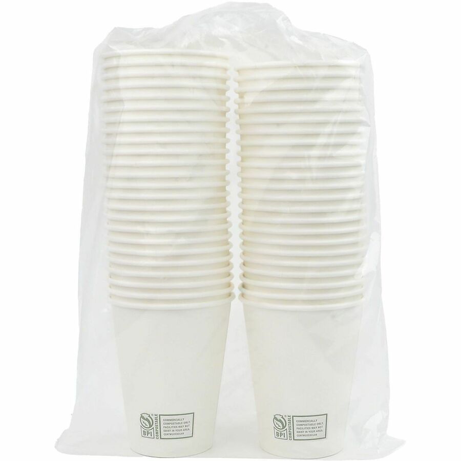 Image of Genuine Joe 02047 BPI Certified Compostable Paper Cups