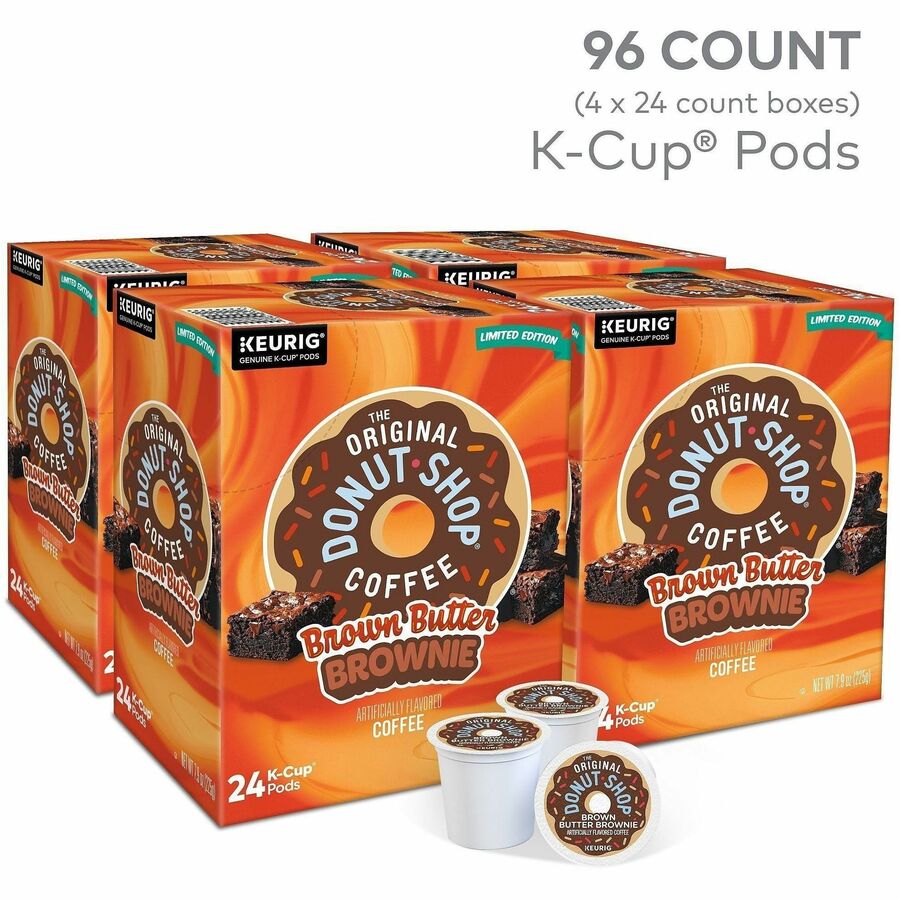 Image of The Original Donut Shop® 0794CT Brown Butter Brownie Coffee, K-Cup, Brown Butter Brownie, 4 / Carton