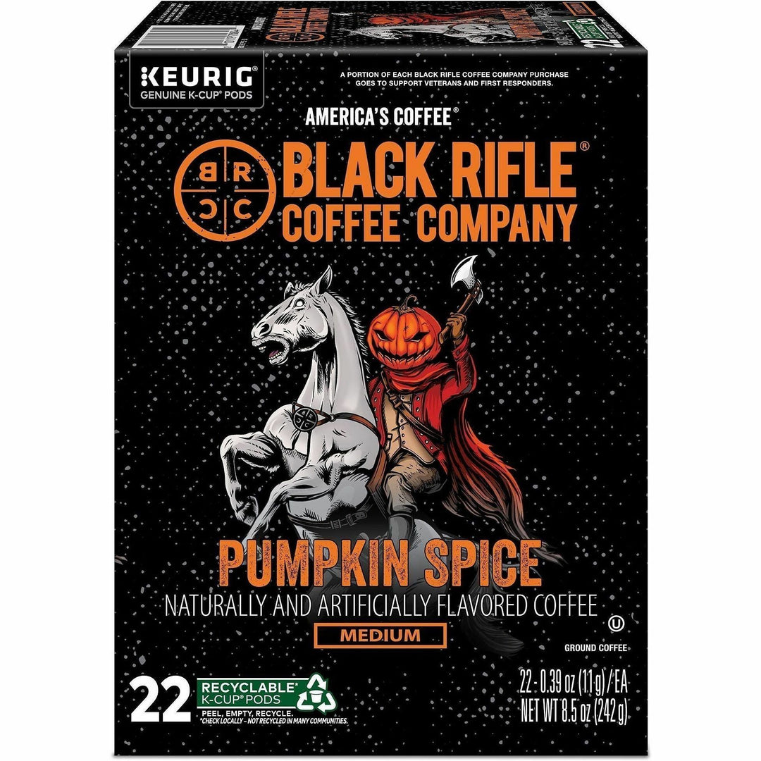 Image of Black Rifle 0844 Pumpkin Spice Coffee, Medium, K-Cup, Pod, Pumpkin Spice, 22 / Box