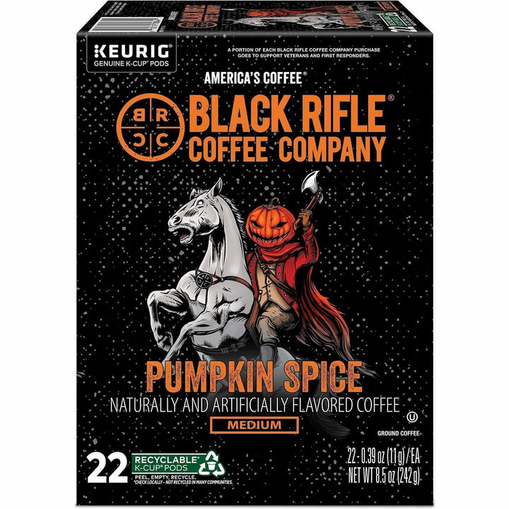 Image of Black Rifle 0844 Pumpkin Spice Coffee, Medium, K-Cup, Pod, Pumpkin Spice, 22 / Box