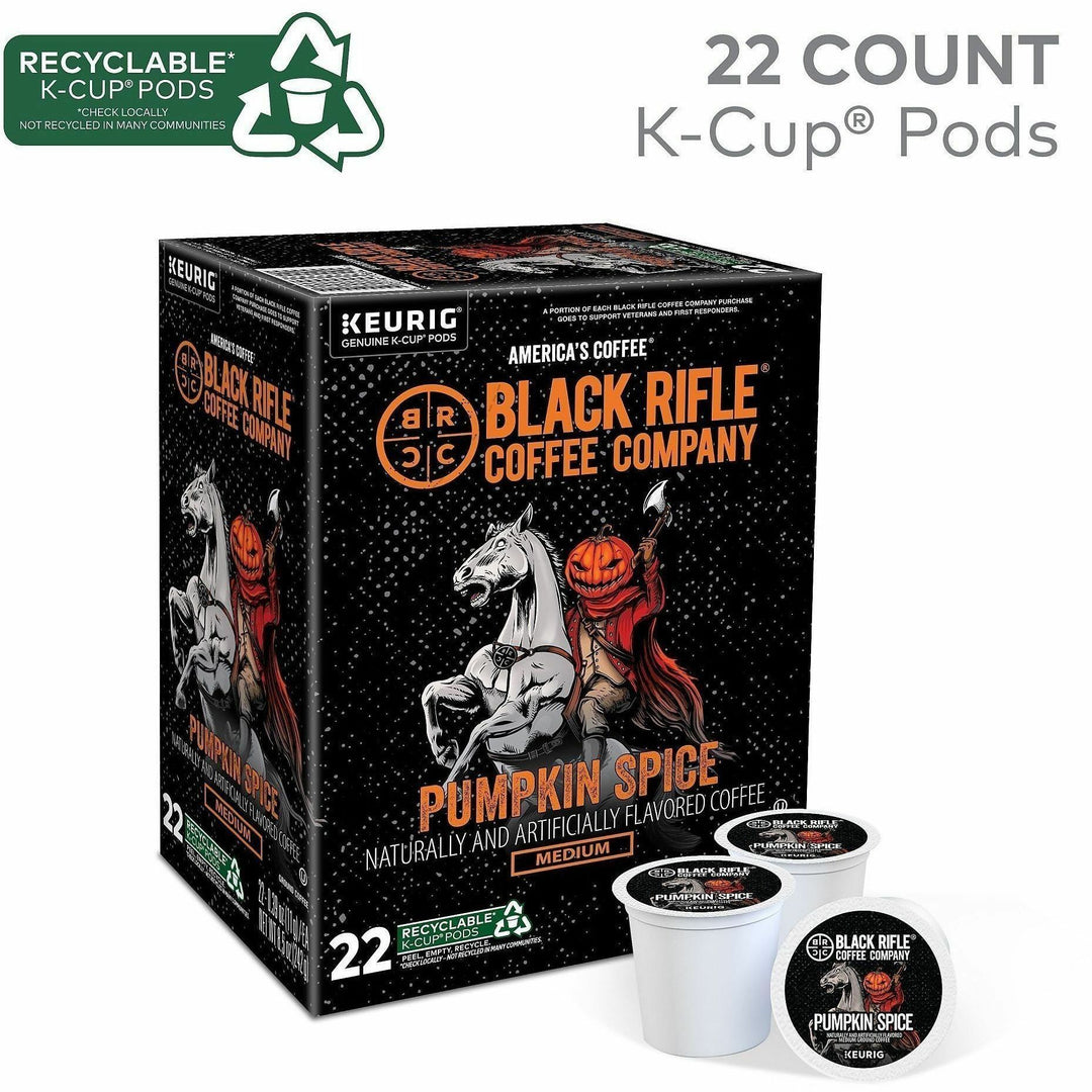 Image of Black Rifle 0844 Pumpkin Spice Coffee, Medium, K-Cup, Pod, Pumpkin Spice, 22 / Box