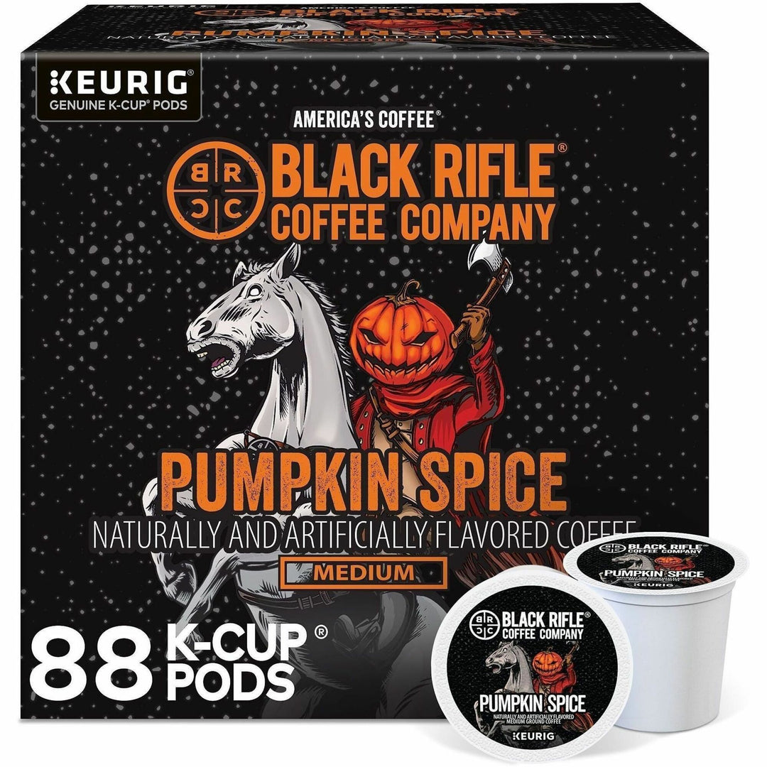 Image of Black Rifle 0844CT Pumpkin Spice Coffee, Medium, K-Cup, Pod, Pumpkin Spice, 4 / Carton