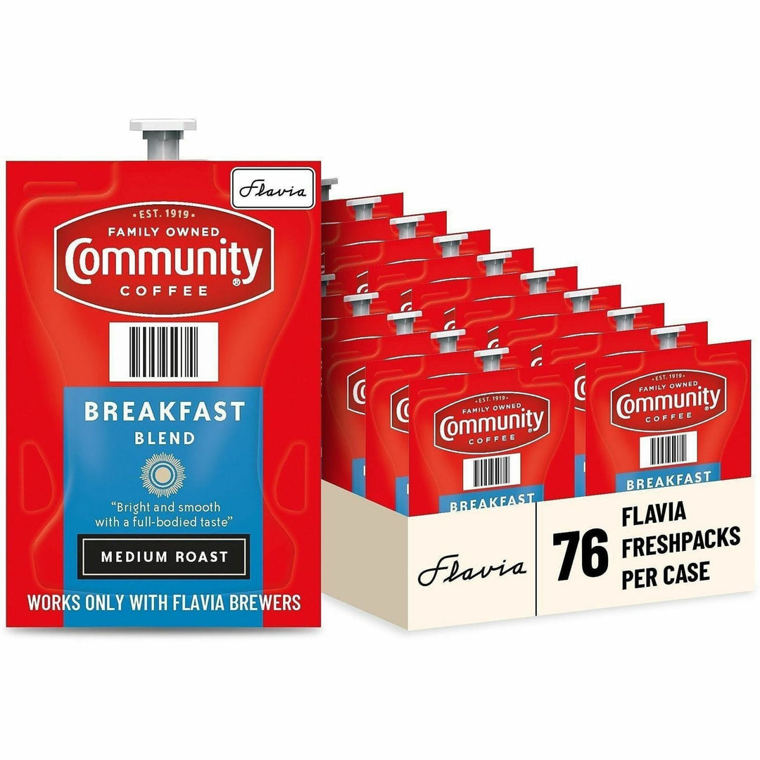Image of Lavazza 48784 Breakfast Blend Coffee, Medium, Freshpack, Breakfast Blend, 76 / Carton