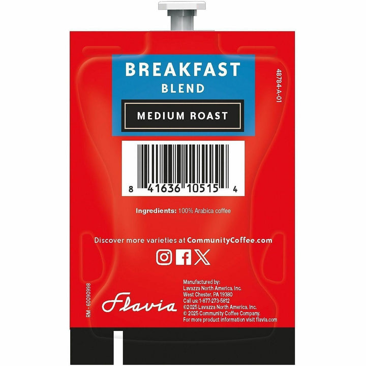 Image of Lavazza 48784 Breakfast Blend Coffee, Medium, Freshpack, Breakfast Blend, 76 / Carton