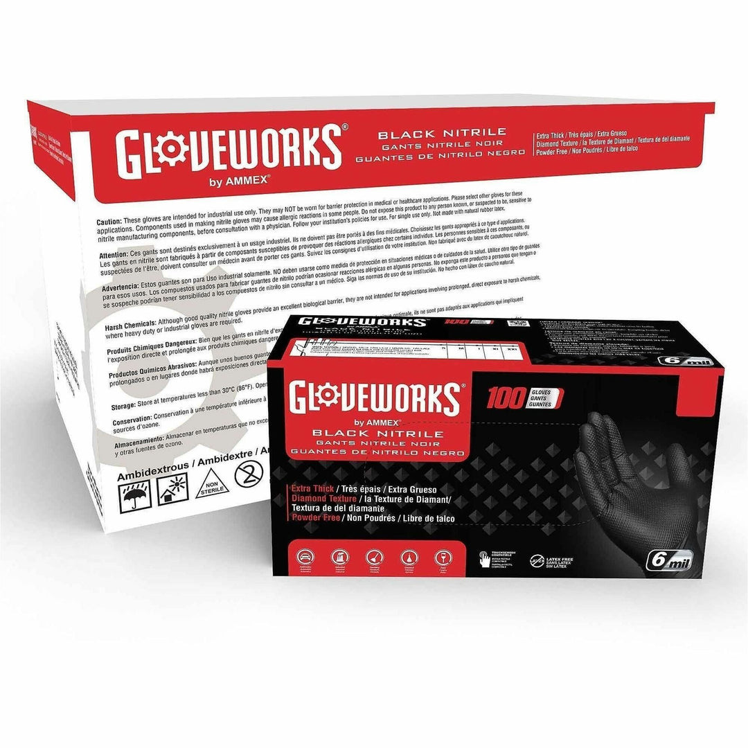 Image of Gloveworks GWBN44100CT Powder-Free Industrial RDT Nitrile Gloves