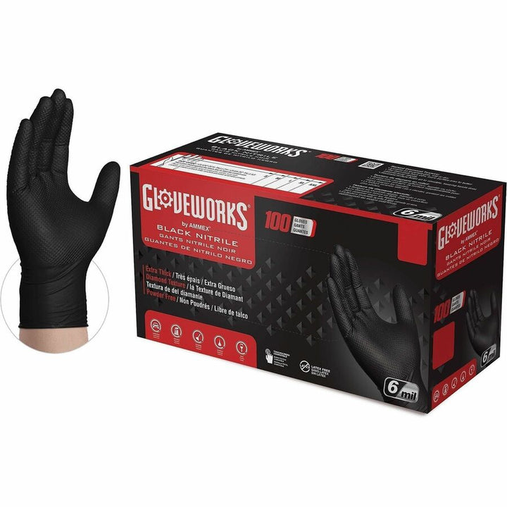 Image of Gloveworks GWBN48100CT Powder-Free Industrial RDT Nitrile Gloves