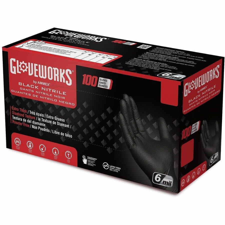 Image of Gloveworks GWBN48100CT Powder-Free Industrial RDT Nitrile Gloves
