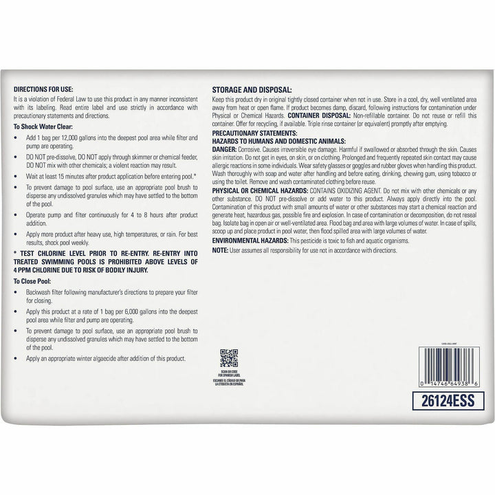 Image of Pool Essential KPL26124ESS Custom Shock Treatment, 1 Each