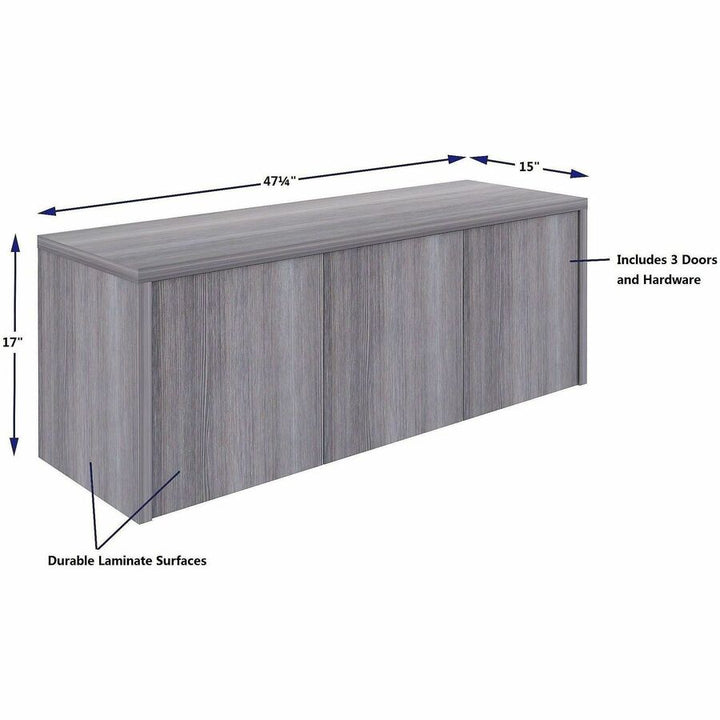 Image of Lorell 69635 Essentials Wall-Mounted Hutches with Wood Doors