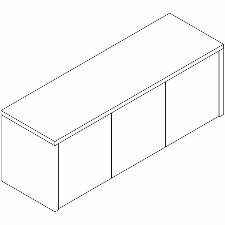 Image of Lorell 69635 Essentials Wall-Mounted Hutches with Wood Doors
