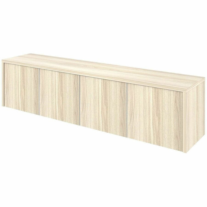 Image of Lorell 66346 Essentials Wall-Mounted Hutches with Wood Doors