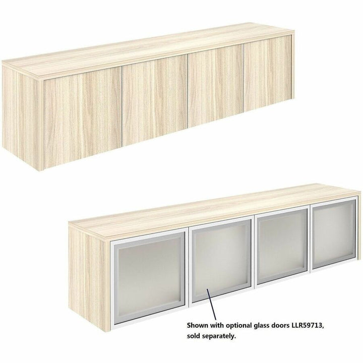 Image of Lorell 66346 Essentials Wall-Mounted Hutches with Wood Doors