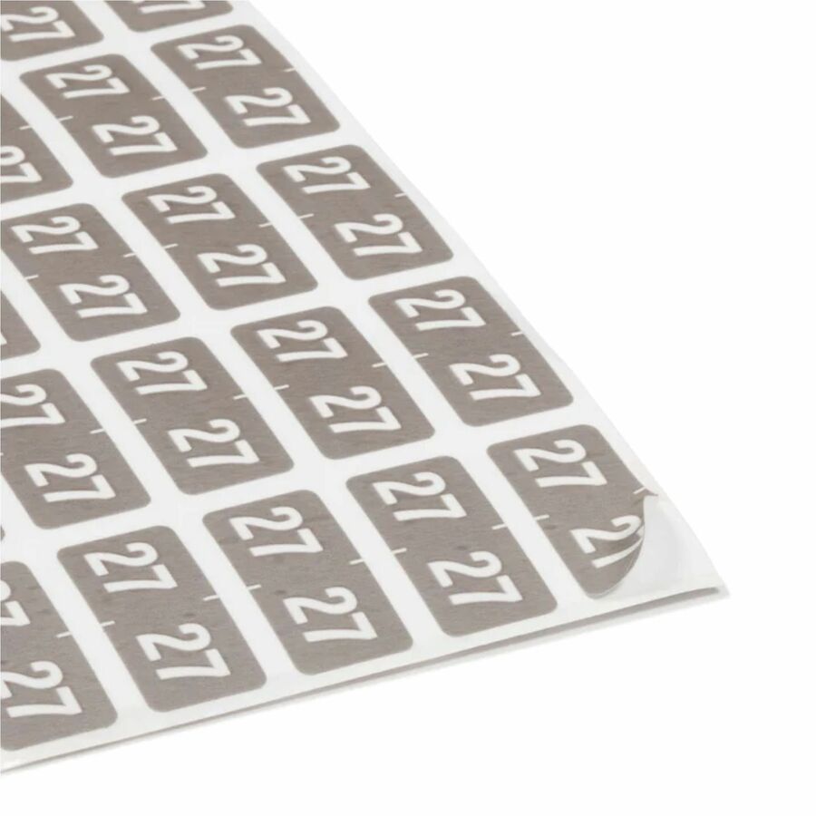 Image of Smead 67927 ETS Color-Coded Year Labels, 27, 1/2" H x 5/64" Width, Gray, Paper, Laminated, 1 Pack