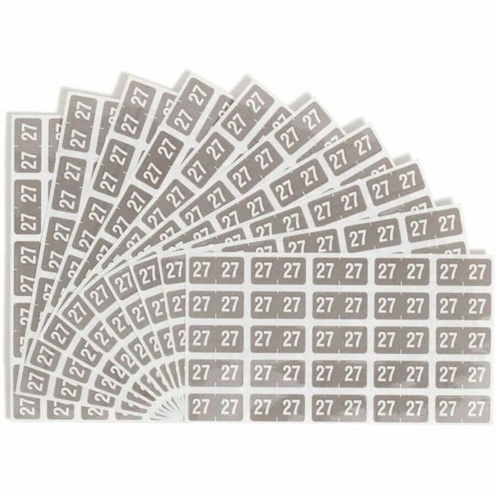 Image of Smead 67927 ETS Color-Coded Year Labels, 27, 1/2" H x 5/64" Width, Gray, Paper, Laminated, 1 Pack
