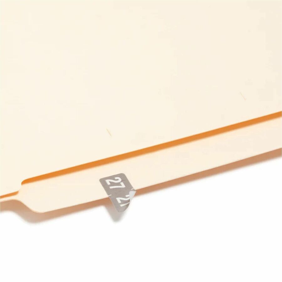 Image of Smead 67927 ETS Color-Coded Year Labels, 27, 1/2" H x 5/64" Width, Gray, Paper, Laminated, 1 Pack