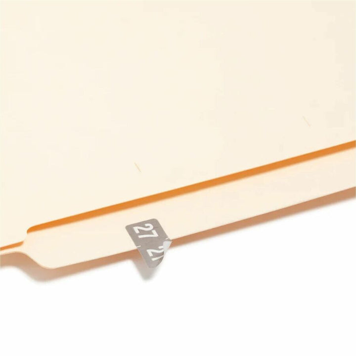 Image of Smead 67927 ETS Color-Coded Year Labels, 27, 1/2" H x 5/64" Width, Gray, Paper, Laminated, 1 Pack