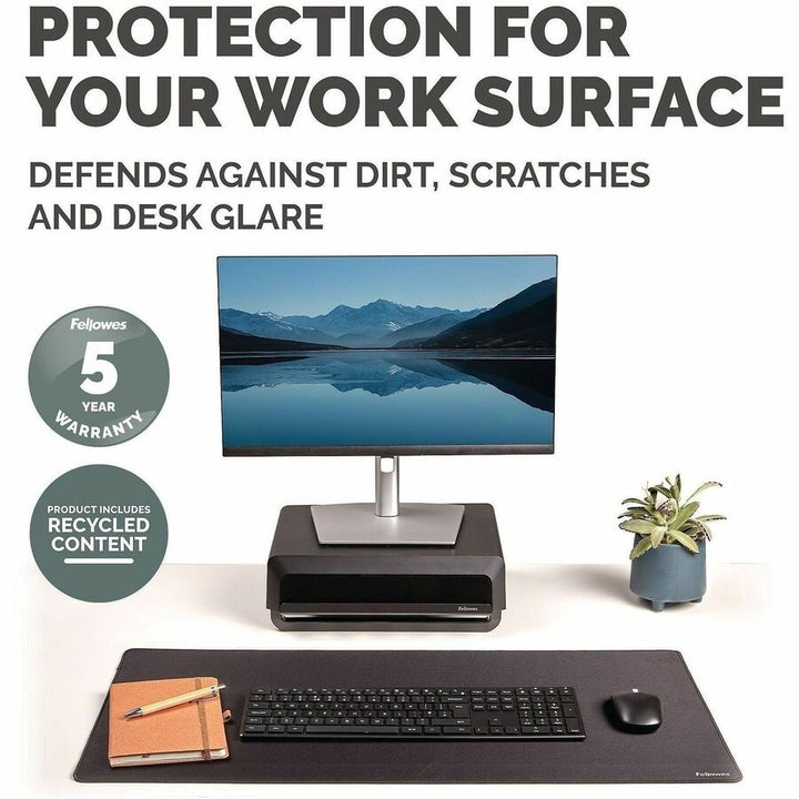 Image of Fellowes 100145425 Breyta Desk Mat, Black