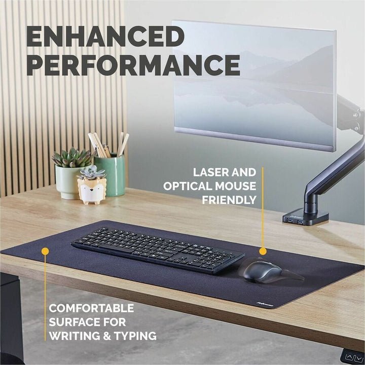 Image of Fellowes 100145425 Breyta Desk Mat, Black