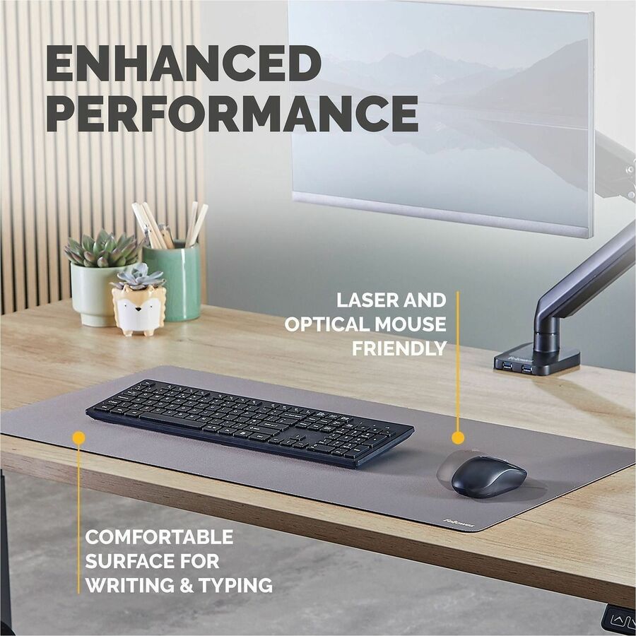 Image of Fellowes 100145426 Breyta Desk Mat, Grey