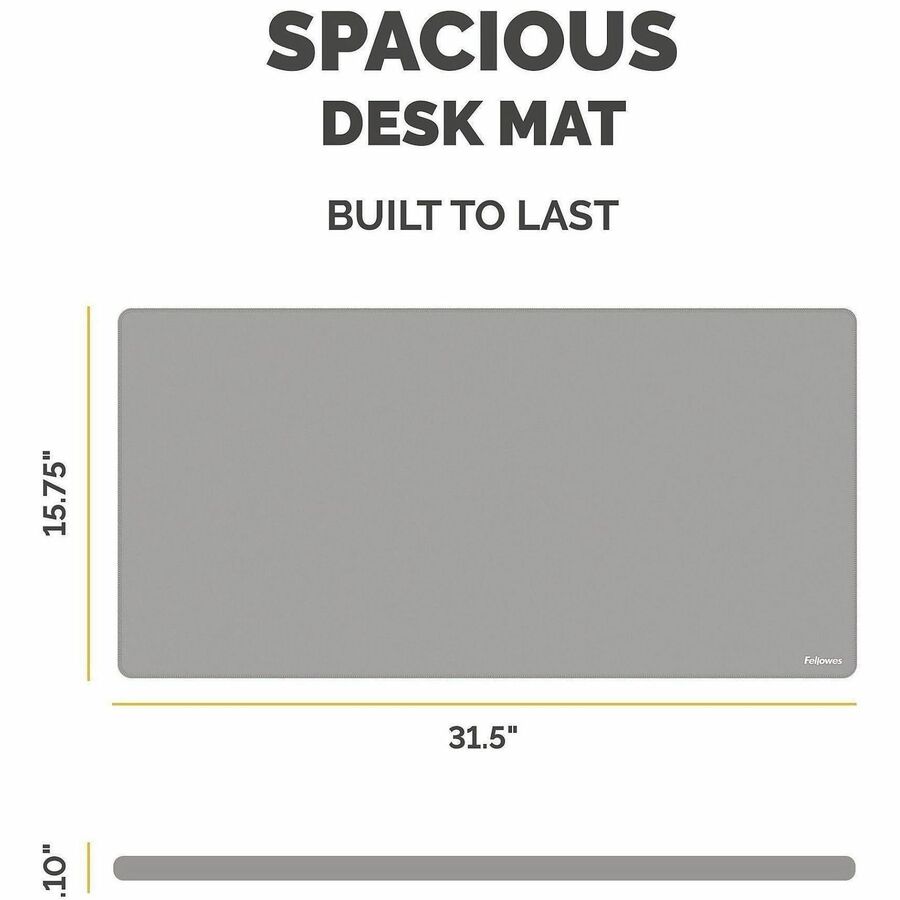 Image of Fellowes 100145426 Breyta Desk Mat, Grey