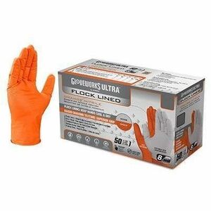 Image of Gloveworks GWUOFN49050 ULTRA RDT Flock-Lined PF Nitrile Gloves