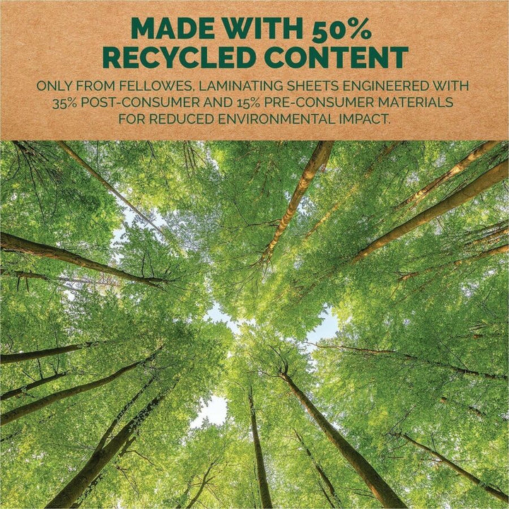Image of Fellowes 100145862 Sustainable Laminating Sheets