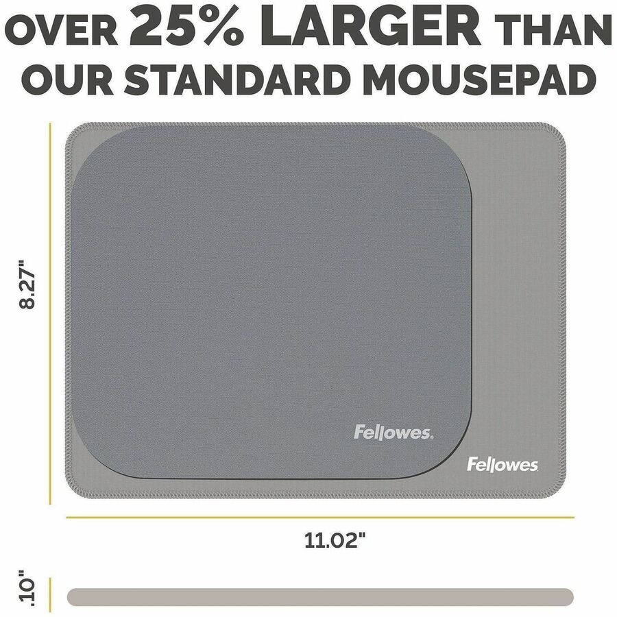 Image of Fellowes 100145423 Breyta XL Mousepad, Gray