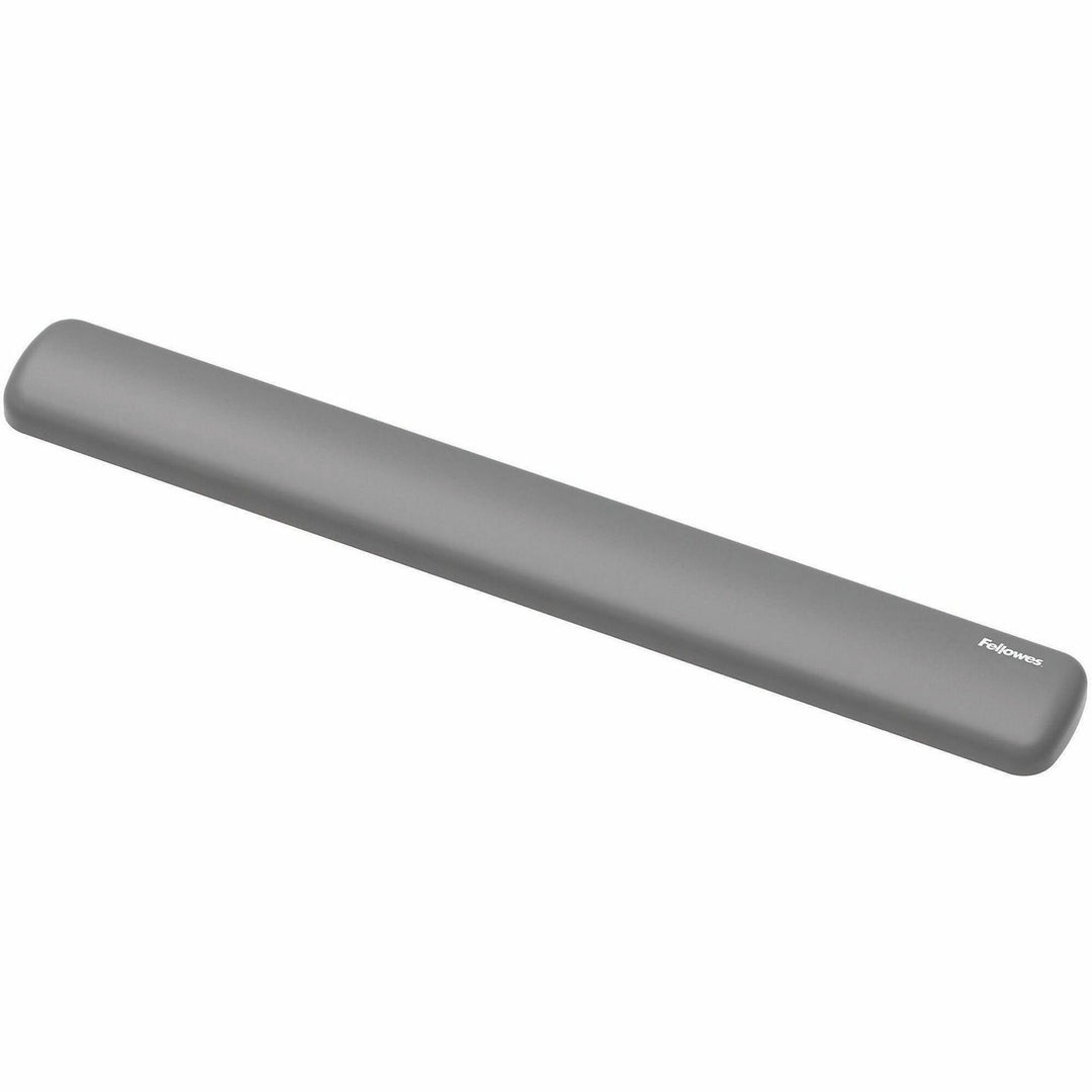 Image of Fellowes 100145416 Breyta Keyboard Wrist Rest, Grey, 0.68" H x 2.36" W x 18.50" Depth, Gray, Dust Resistant, Keyboard, Retail