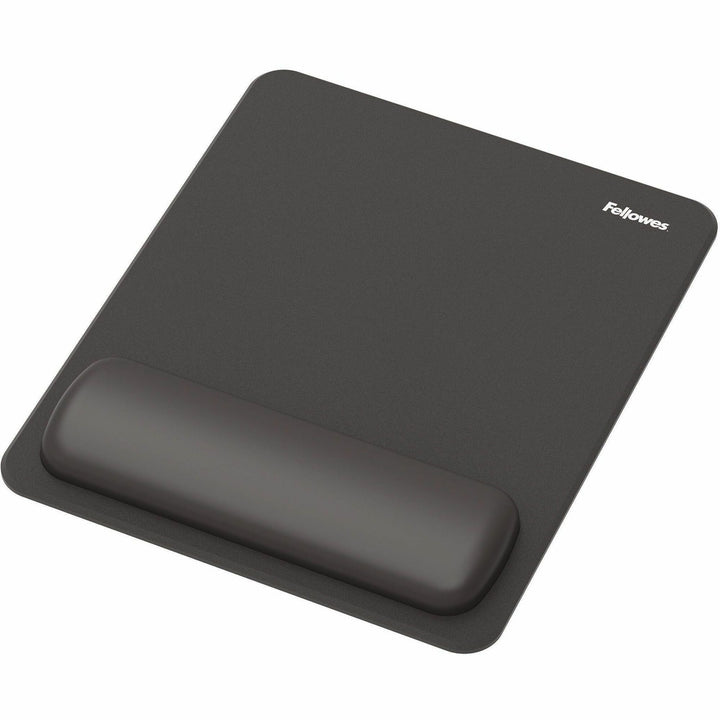 Image of Fellowes 100145418 Breyta Mousepad Wrist Rest, Black, 0.68" H x 7.87" W x 9.44" Depth, Black, Dust Resistant, Mouse, Retail