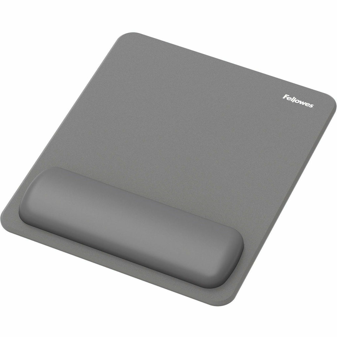 Image of Fellowes 100145420 Breyta Mousepad Wrist Rest, Gray, 0.68" H x 7.87" W x 9.44" Depth, Gray, Dust Resistant, Mouse, Retail