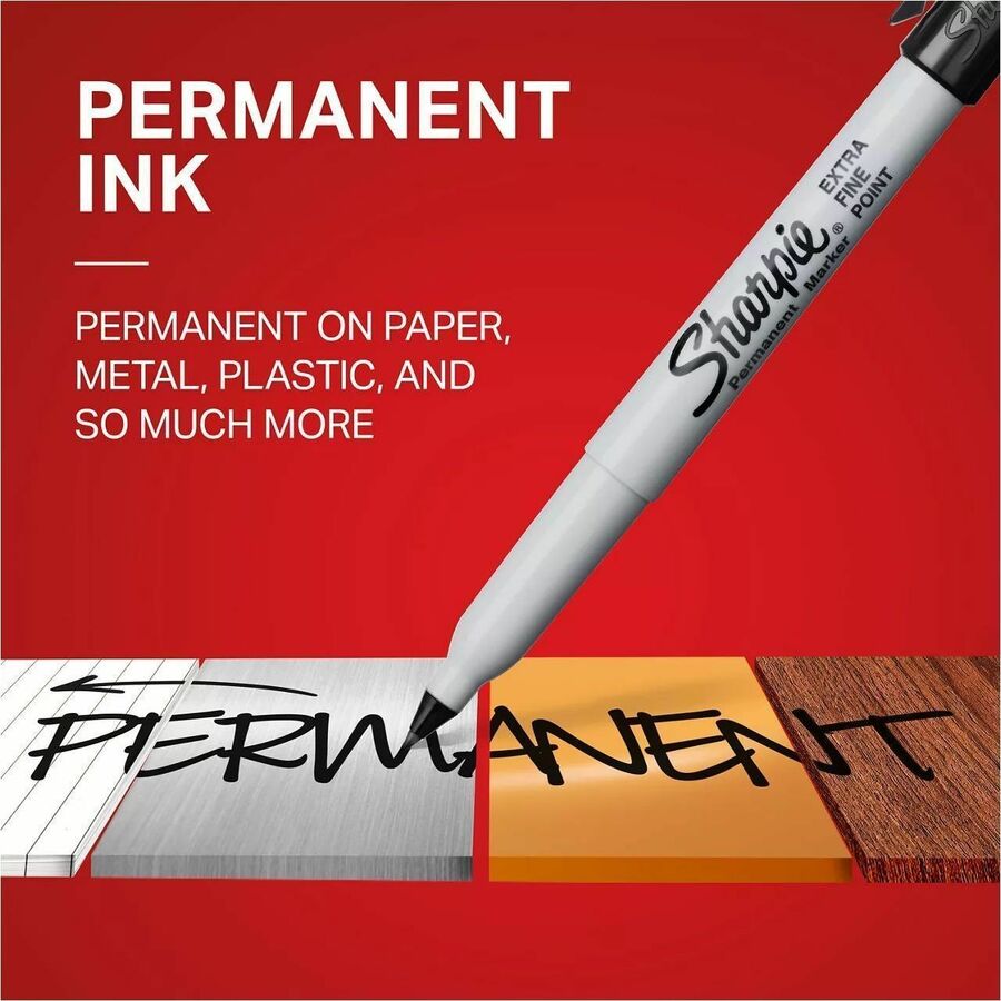 Image of Sharpie 2225104 X-fine Point Permanent Marker, Extra Fine, Bold Marker Point, Assorted Ink, Plastic Barrel, Multipurpose, 5
