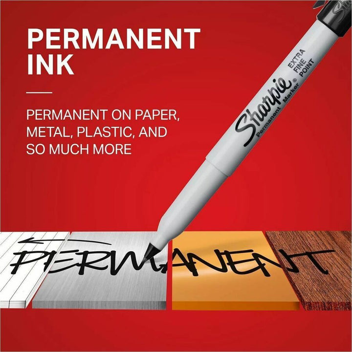 Image of Sharpie 2225104 X-fine Point Permanent Marker, Extra Fine, Bold Marker Point, Assorted Ink, Plastic Barrel, Multipurpose, 5