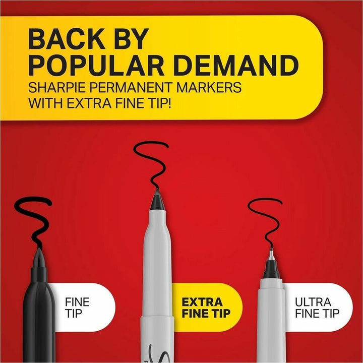 Image of Sharpie 2225104 X-fine Point Permanent Marker, Extra Fine, Bold Marker Point, Assorted Ink, Plastic Barrel, Multipurpose, 5