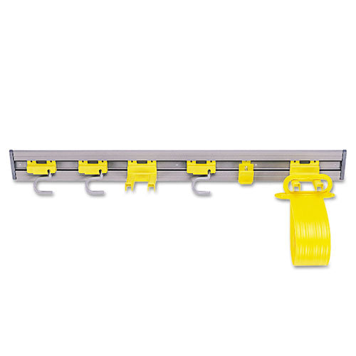 Image of Rubbermaid® Commercial FG199300GRAY Closet Organizer/tool Holder, 34w X 3.25d X 4.25h, Gray