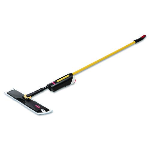 Image of Rubbermaid® Commercial 3486108 Light Commercial Spray Mop, 18" Blue Head, 52" Steel Handle