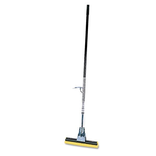 Image of Rubbermaid® Commercial FG643500BRNZ Steel Sponge Mop, 12" Yellow Cellulose Sponge Head, Bronze Steel Handle