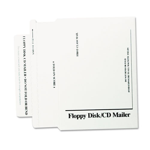 Image of Quality Park QUAE7265 Disk/CD Foam-Lined Mailers for CDs/DVDs, Square Flap, Redi-Strip Adhesive Closure, 8.5 x 6, White, 25/Box