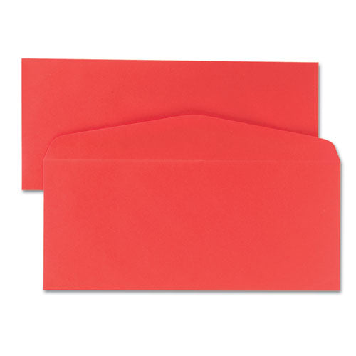 Image of Quality Park QUA11134 Colored Envelope, #10, Commercial Flap, Gummed Closure, 4.13 X 9.5, Red, 25/pack